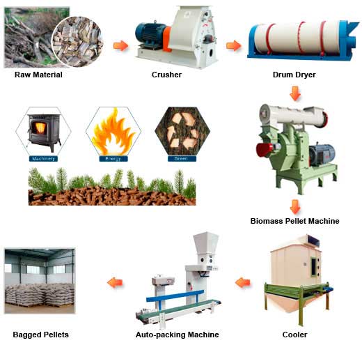 biomass pellets making process