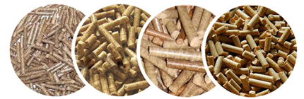 different wood pellets