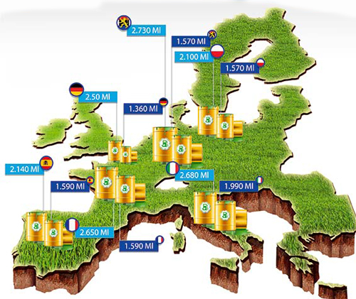 european map of biodiesel