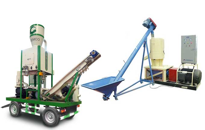 portable small wood pelleting line