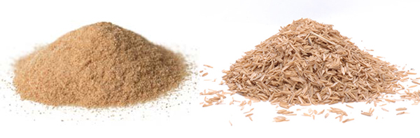 sawdust and rice husk