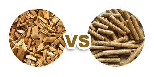 wood chips vs wood pellets