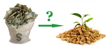 How much does it cost to produce 1 ton of wood pellets?