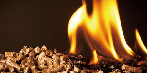 wood pellet fuel burning