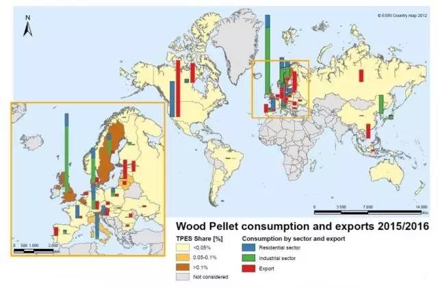 world wood pellets consumption